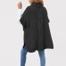 High neck Fried Dough Twists shawl women's sweater women loose half sleeve sweater women