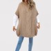 High neck Fried Dough Twists shawl women's sweater women loose half sleeve sweater women