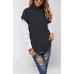 Sleeveless button rope vest knitted loose fitting pullover high neck sweater for women
