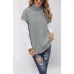 Sleeveless button rope vest knitted loose fitting pullover high neck sweater for women