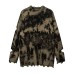 Tie dye ripped knitted sweater