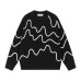 Color blocking line design sweater for men