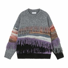 Tassel Teddy Velvet Sweater Men's and Women's Color Match