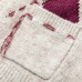 Jacquard knitted sweater jacket V-neck damaged sweater