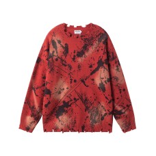 Tattered sweater knitted sweater