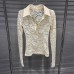 Lapel lace base shirt
