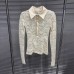 Lapel lace base shirt