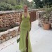 Bareback hanging neck sleeveless dress for women