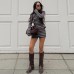 Round neck elastic stripe set for autumn Round neck elastic stripe set for autumn