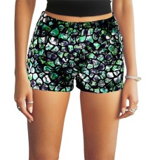 Cotton print shorts with wrapped buttocks for women