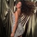 Sexy slim fit sequin suspender dress for women