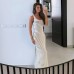 Slim fit elastic sleeveless striped dress
