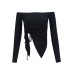 One shoulder strap irregular pleated top for women