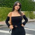 One shoulder strap irregular pleated top for women