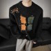 Lazy Style Christmas Atmosphere Sweater for Men, Winter Thick Warm Inner LayerTrendy Brand, Loose Hooded Knitwear
