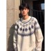 Cozy Red Fair Isle Thick Knit Sweater for Men Winter New Year Christmas Outfit Lazy Style Couple Sweater