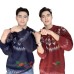 Cozy Red Fair Isle Thick Knit Sweater for Men Winter New Year Christmas Outfit Lazy Style Couple Sweater