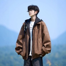 Style Leather Jacket Men's Winter New Arrival Faux Two-Piece Autumn/Winter Oversized Men's Outerwear