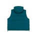 Wind Hooded Down Vest with Asymmetric Zipper