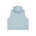 Wind Hooded Down Vest with Asymmetric Zipper