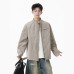 Style Harrington Leather Jacket for Men, Streetwear Winter High-Street Edgy Design Stand Collar Motorcycle Baseball Jacket
