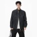 Style Harrington Leather Jacket for Men, Streetwear Winter High-Street Edgy Design Stand Collar Motorcycle Baseball Jacket