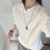 Double-Sided Velvet Small V-Neck Long Sleeve T-Shirt for Men, Autumn/Winter Wearable Outer Layer, Inner Layer, Regular Shoulder, Basic Top