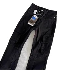 Cleanfit Black Cargo Pants Men Autumn Winter  Style Multi-pocket Flared Slim Fit Narrow Straight Leg Pants