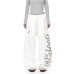Style Rhinestone Decorated Casual Sweatpants for Women, Loose Fit Wide Leg Jazz Dance Pants Flowy Oversized Trousers