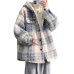 Faux Shearling Coat Men Autumn Winter Thickened Wool Blend Hooded Jacket  Style Chic Fashion Outerwear