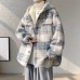 Faux Shearling Coat Men Autumn Winter Thickened Wool Blend Hooded Jacket  Style Chic Fashion Outerwear