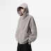 Heavyweight Tie-Dye Diagonal Zipper Hoodie Jacket for Men Winter Retro Deconstructed Design Streetwear Cool Couple Outerwear