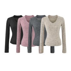 V-Leader Split Long Sleeve Top