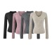 V-Leader Split Long Sleeve Top