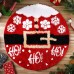 Round Christmas Faux Wool Floor Rug for Living Room Easy to Clean and Maintain