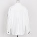 Collar pleated contrasting striped top