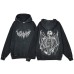 Washed hooded skull print Y2K women's casual Gothic retro