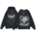 Washed hooded skull print Y2K women's casual Gothic retro