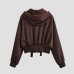 Short hooded jacket