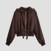 Short hooded jacket