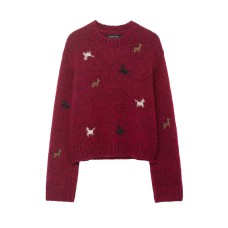 Pullover sweater round neck knit sweater