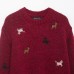 Pullover sweater round neck knit sweater