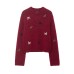 Pullover sweater round neck knit sweater