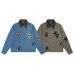 Embroidered Little Bear Washed Detroit Jacket Coat