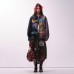 Color blocking patchwork diverse graffiti jacket