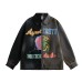 Color blocking patchwork diverse graffiti jacket
