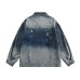 Color changing washed denim jacket