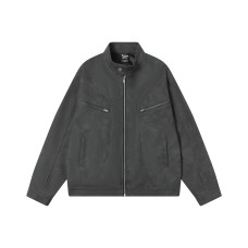 Loose PU leather jacket