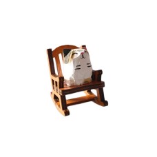 Wooden carving ornaments solid wood handmade carving Shiba Inu kitten decoration
