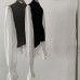 Pleated Hem False Two-Piece Color-Blocking Knit Top Stand Collar Long Sleeve Patchwork Top